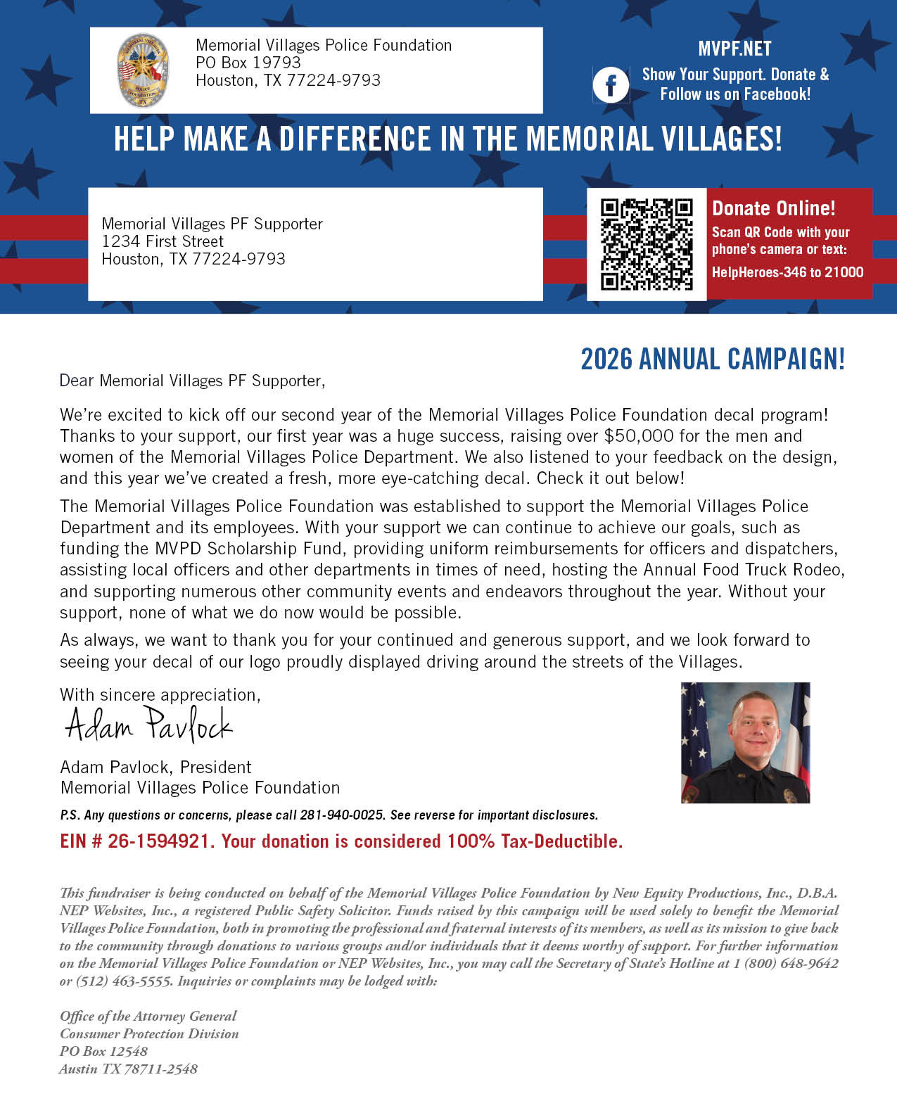 Donation Letter