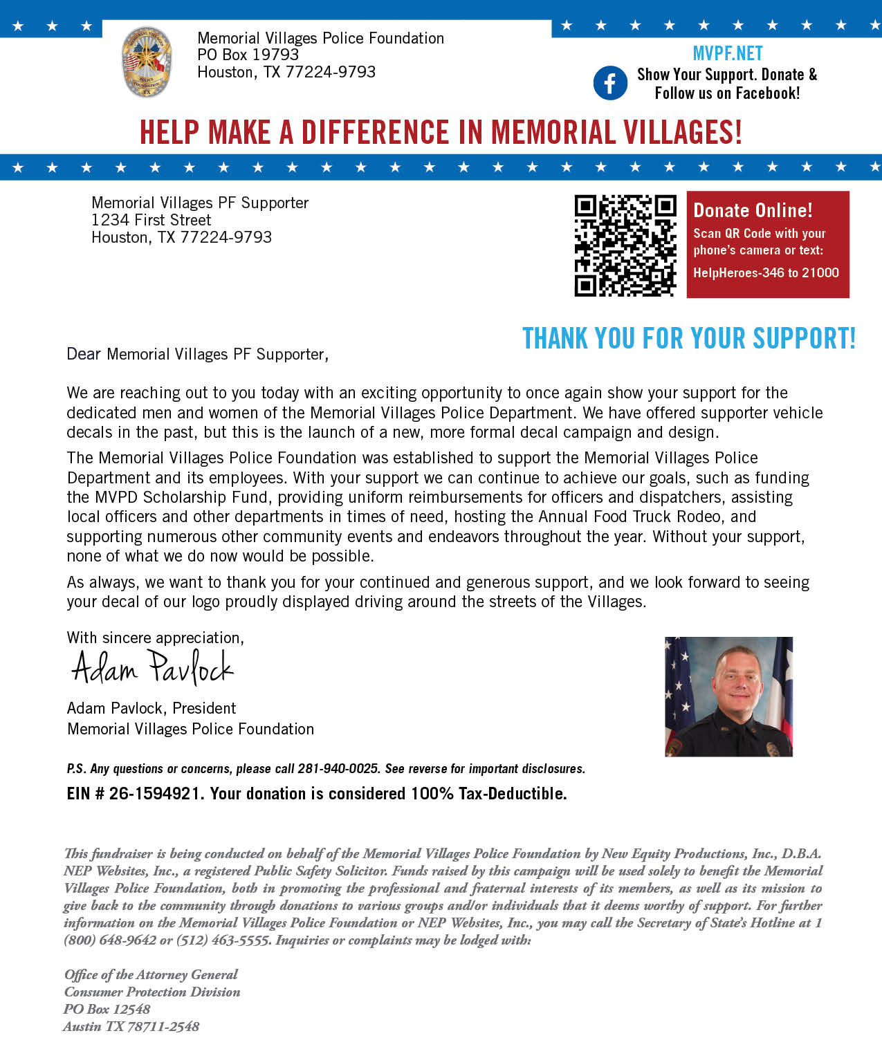 Donation Letter